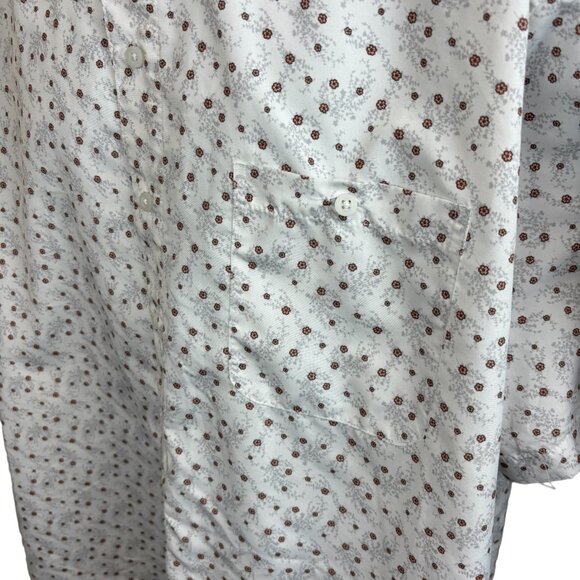 George floral print dress shirt, size 3X, lightweight, pocket, summer, office - Picture 2 of 6